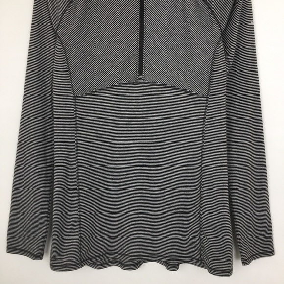 Columbia Women's Omni-Wick 1/4 Zip Pullover Top Shirt Grey Micro Stripe Size M - Picture 5 of 11